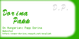 dorina papp business card